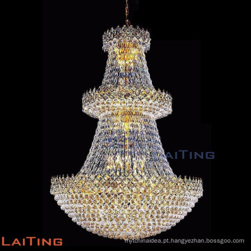 Luminárias pendentes grandes lustre de cristal vintage para o lobby 62051